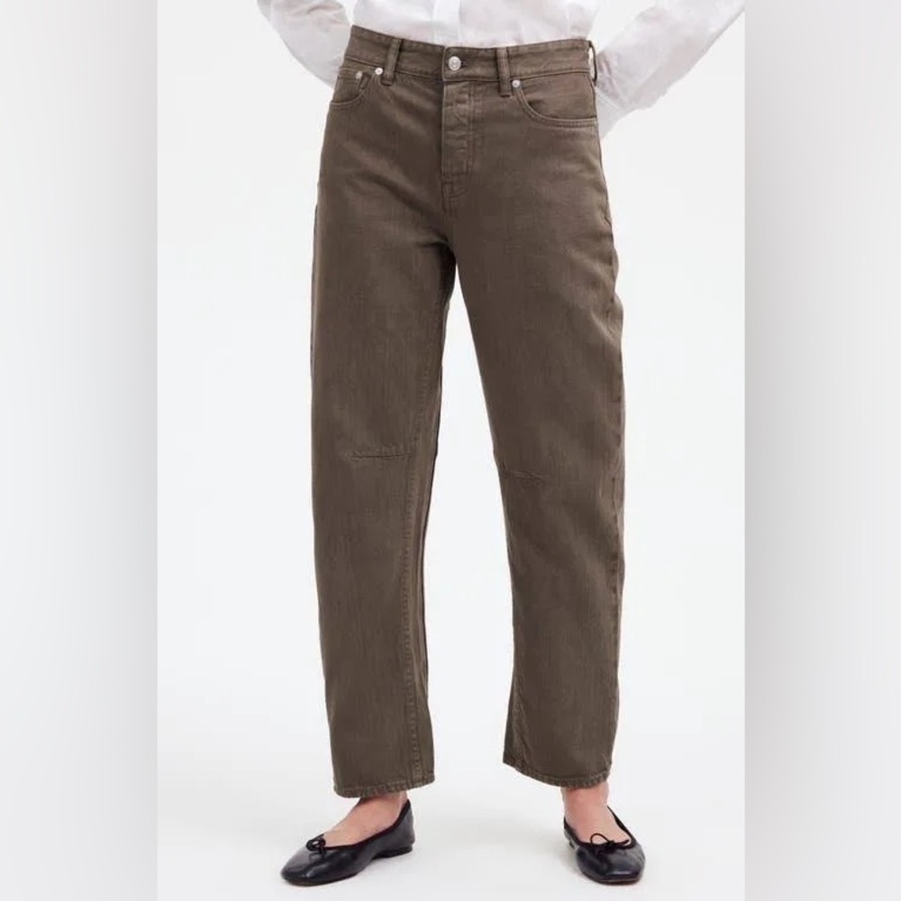 NWT Madewell Darted Barrel Jean Driftwood sz 28